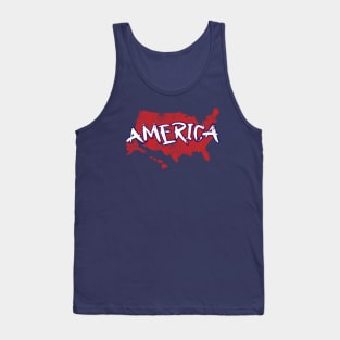 Distressed Patriotic American Tank Top